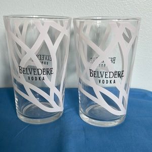 Belvedere Vodka Glass Tumblers (2) 8 oz.